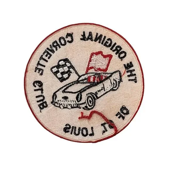 THE ORIGINAL CORVETTE CLUB OF ST. LOUIS STINGRAY ROADSTER CAR CLOTH PATCH UNUSED - Picture 3 of 3